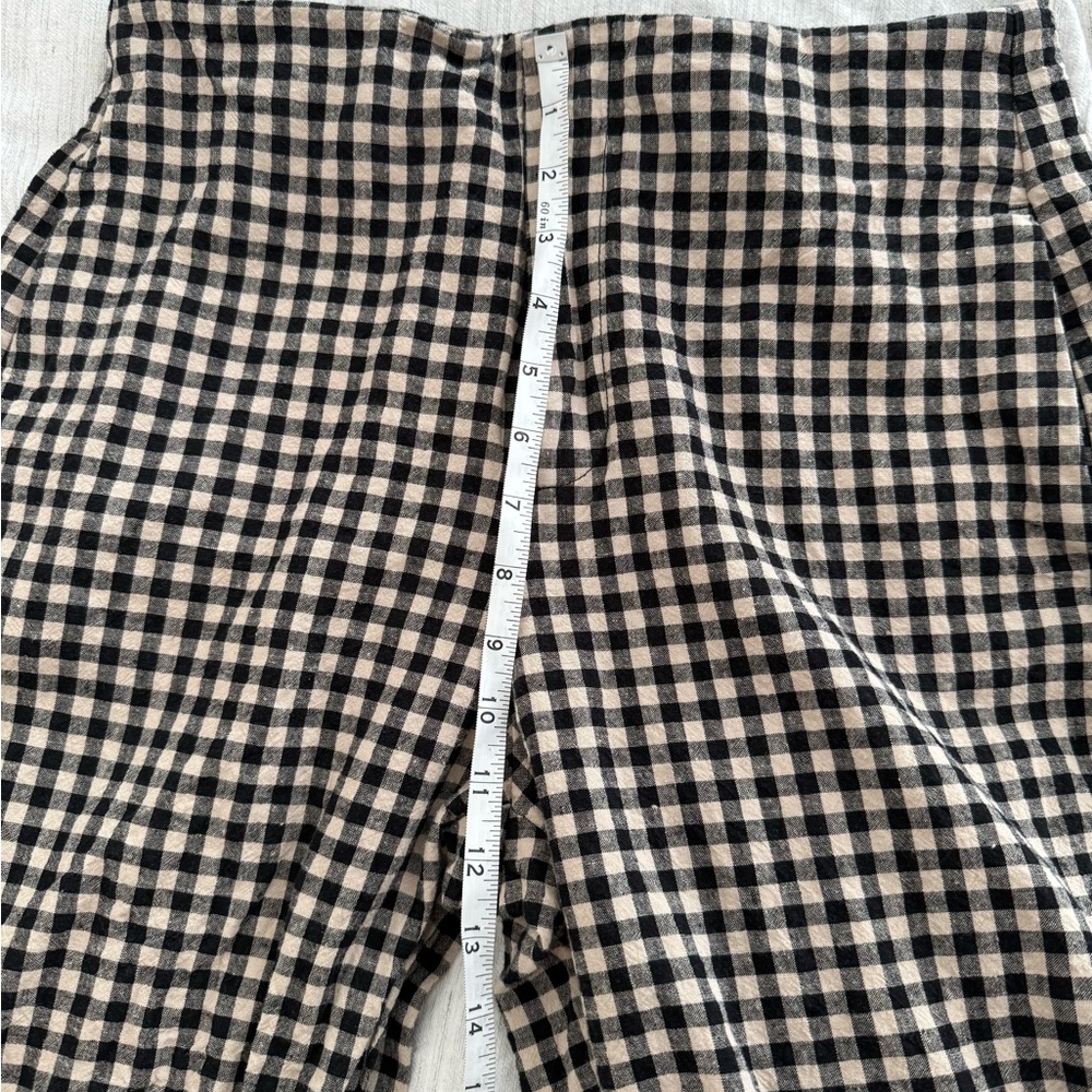 High Rise Linen-Blend Straight Crop Pants - Picture 7 of 8